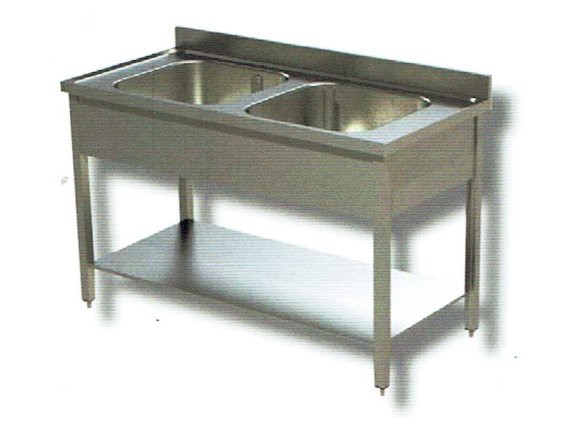 Lavello due vasche cm.100/140x60